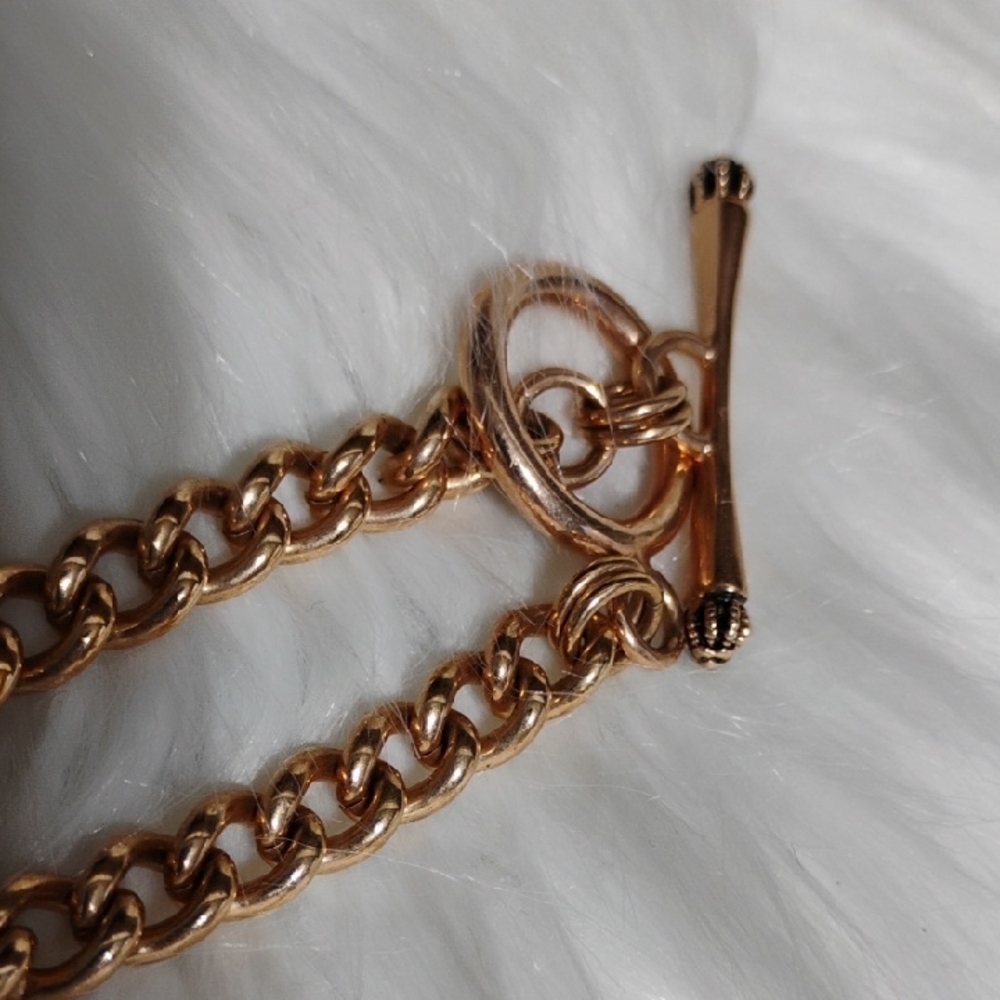 Juicy Couture Vtg Gold-Tone Pave Heart Pendant Chain Necklace - Picture 10 of 13